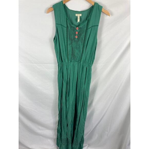 Matilda Jane Green Down in the Valley Maxi Dress Size Medium - Picture 2 of 8